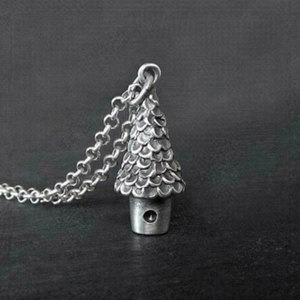 Tree House Argentium Sterling Silver Necklace